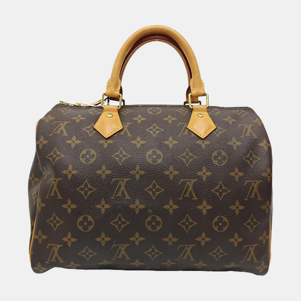 SPEEDY 30 Monogram Coated Canvas Brown