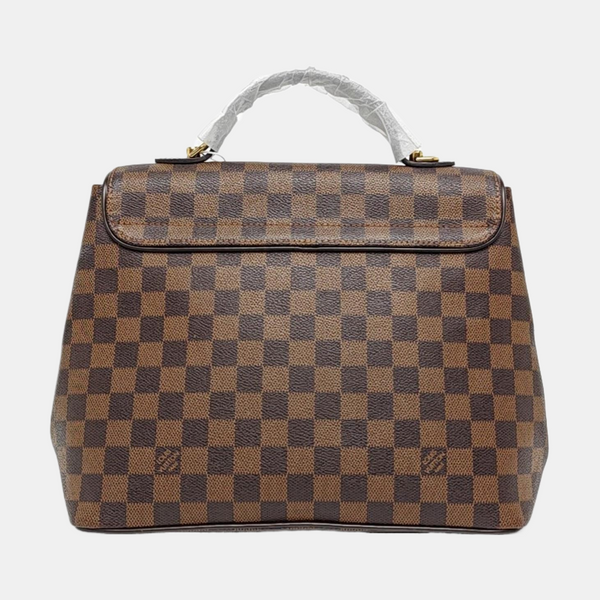 BERGAMO MM Damier Ebene Coated Canvas Brown