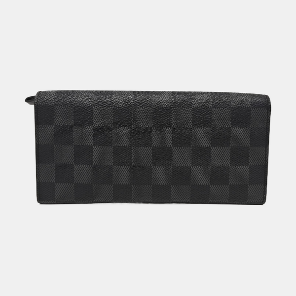 GRAPHITE LONG Damier Graphite Coated Canvas Gray Wallet