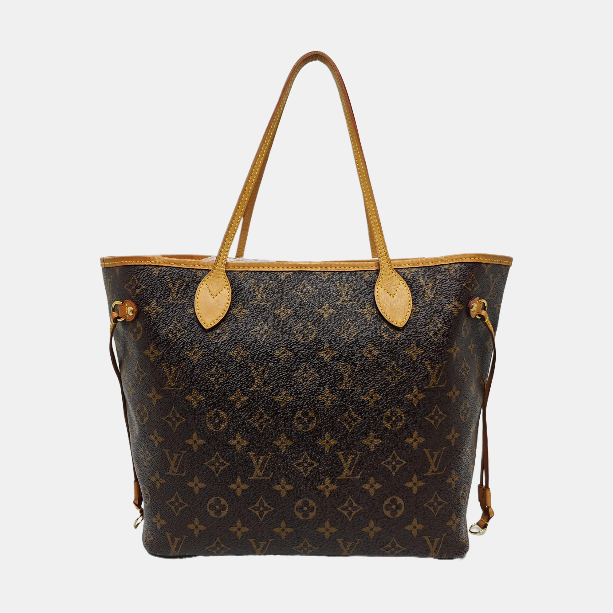 NEVERFULL MM Monogram Coated Canvas Brown