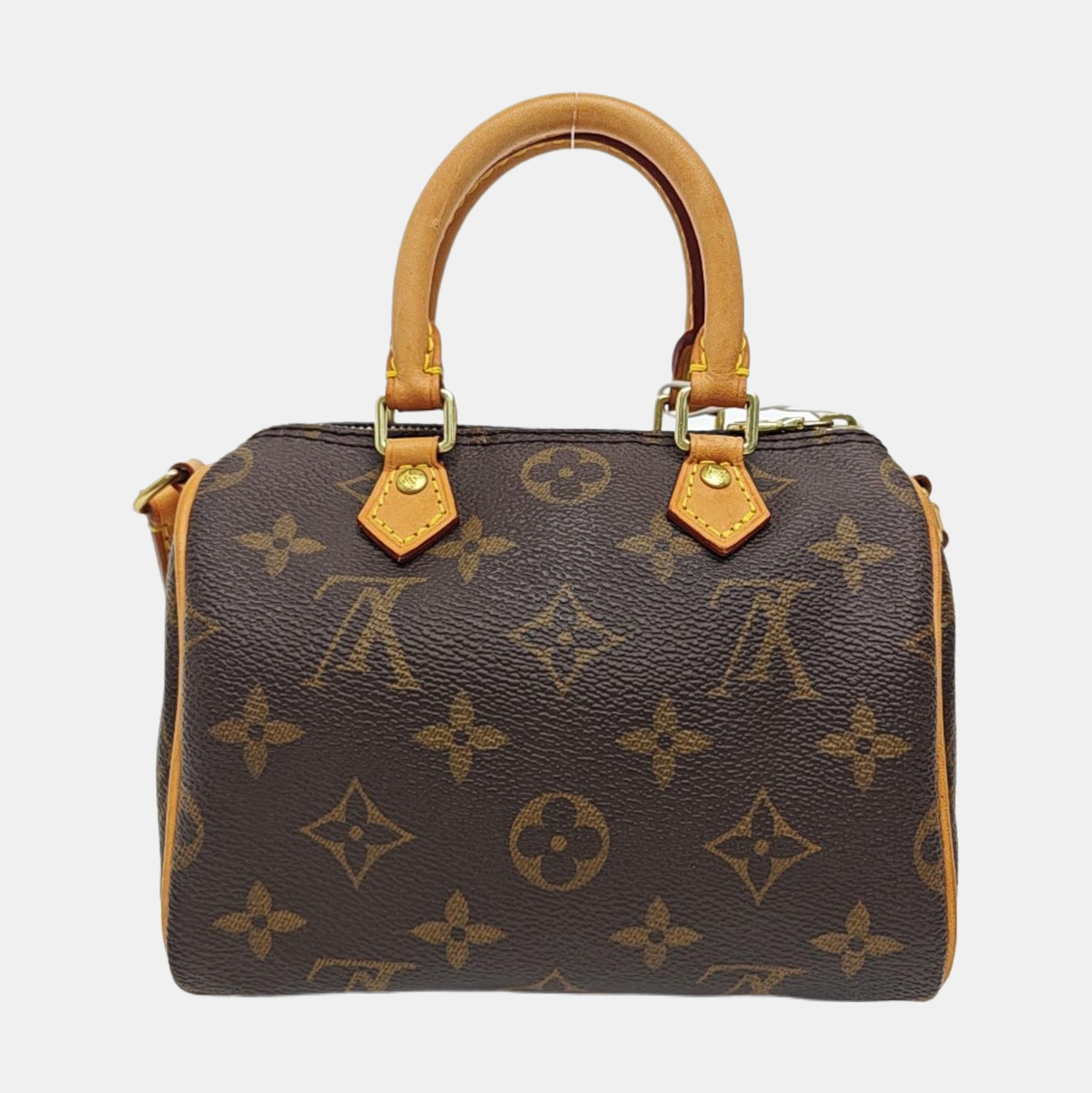 SPEEDY Nano Monogram Coated Canvas Brown