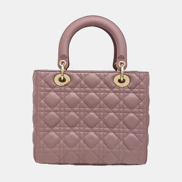 Lady Dior Medium Cannage Lambskin Pink