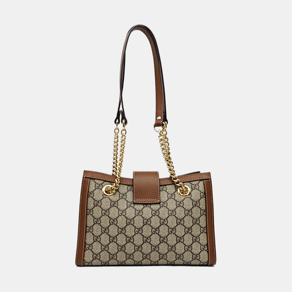 Padlock Small Monogram Coated Canvas Beige