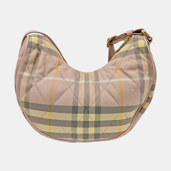Quilted Canvas Shoulder Bag Pink