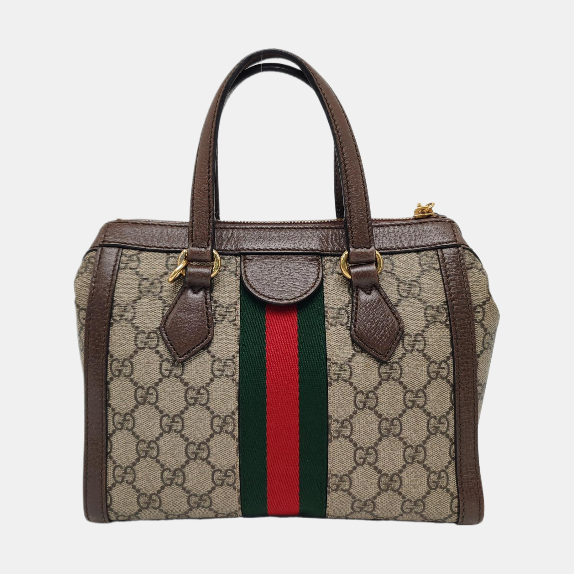 Ophidia Small Monogram Coated Canvas Beige