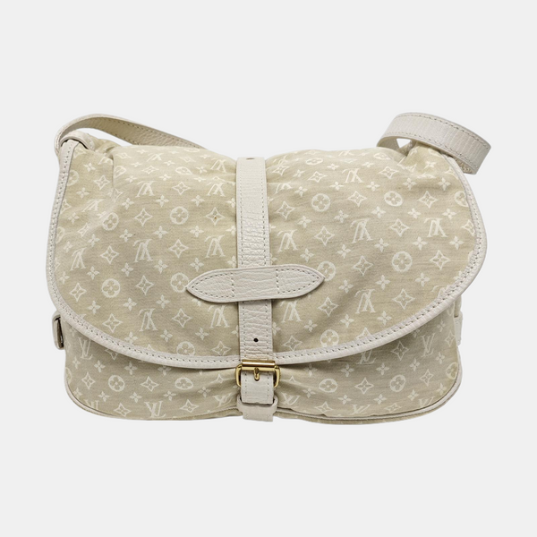 SAUMUR 28 Monogram Canvas Beige