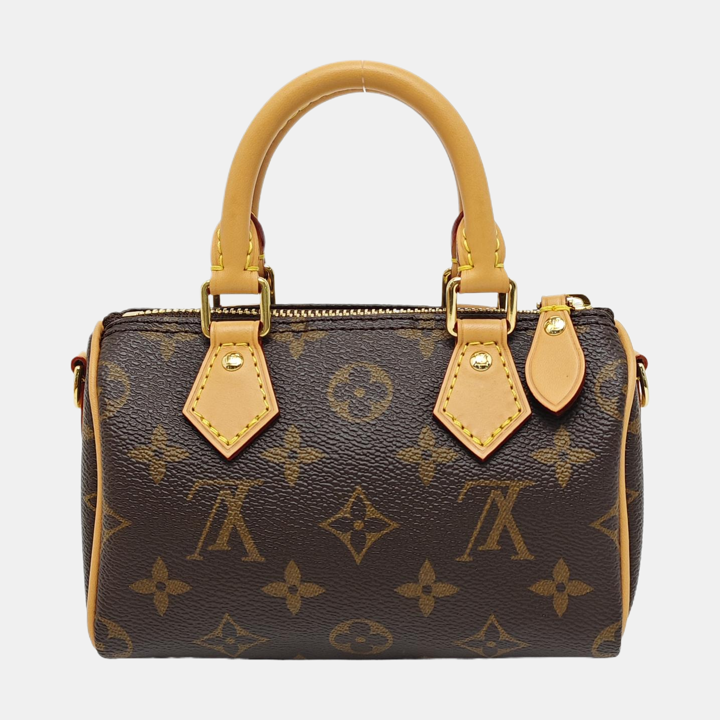 SPEEDY Nano Monogram Coated Canvas Brown