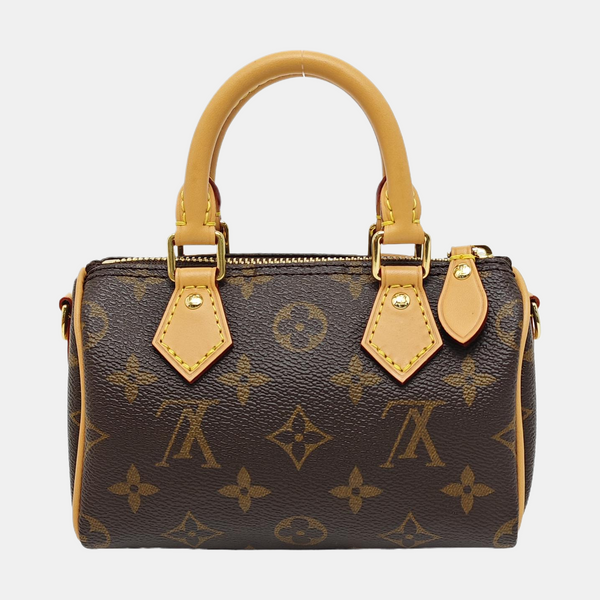 SPEEDY Nano Monogram Coated Canvas Brown