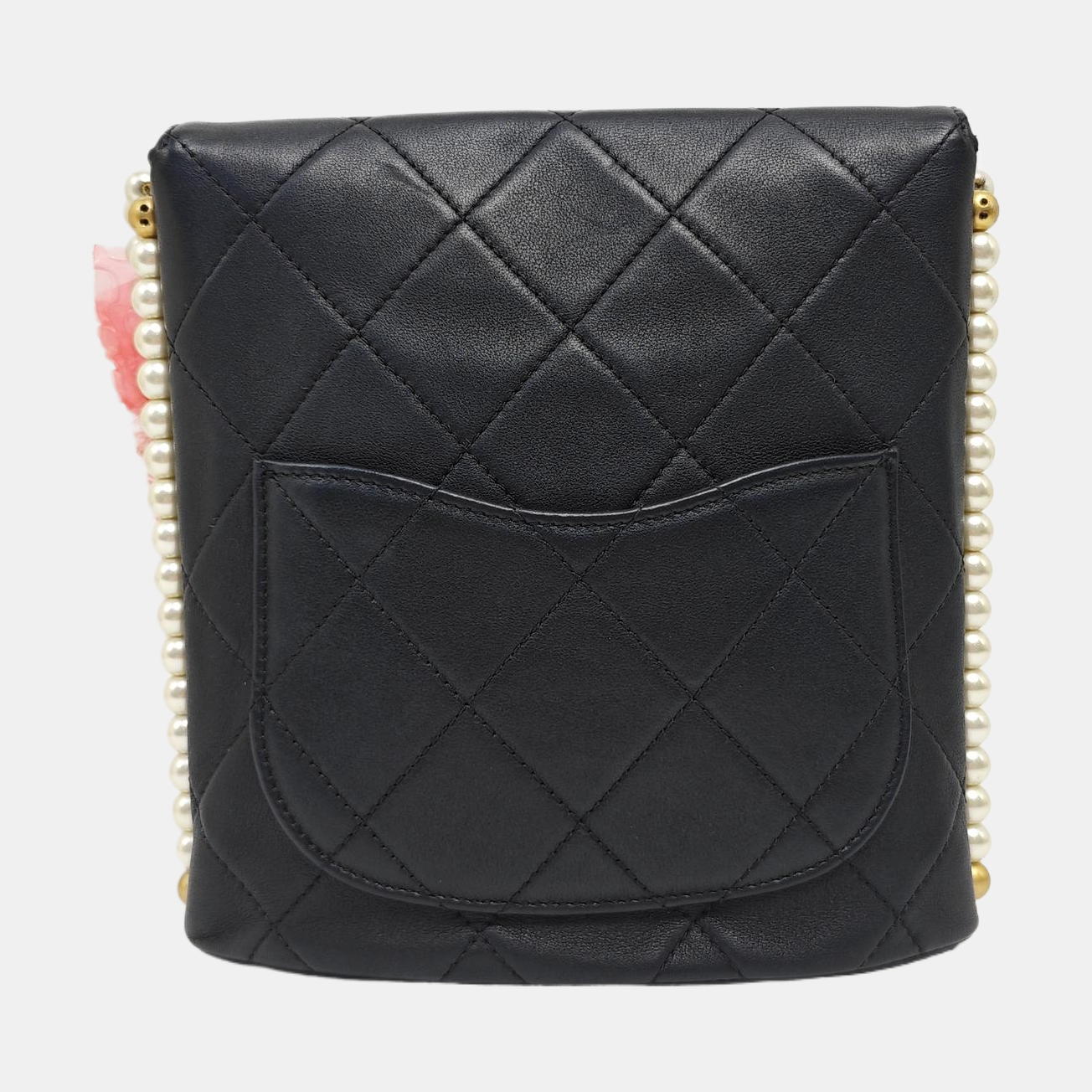 Quilted Calfskin Shoulder Bag Small Black