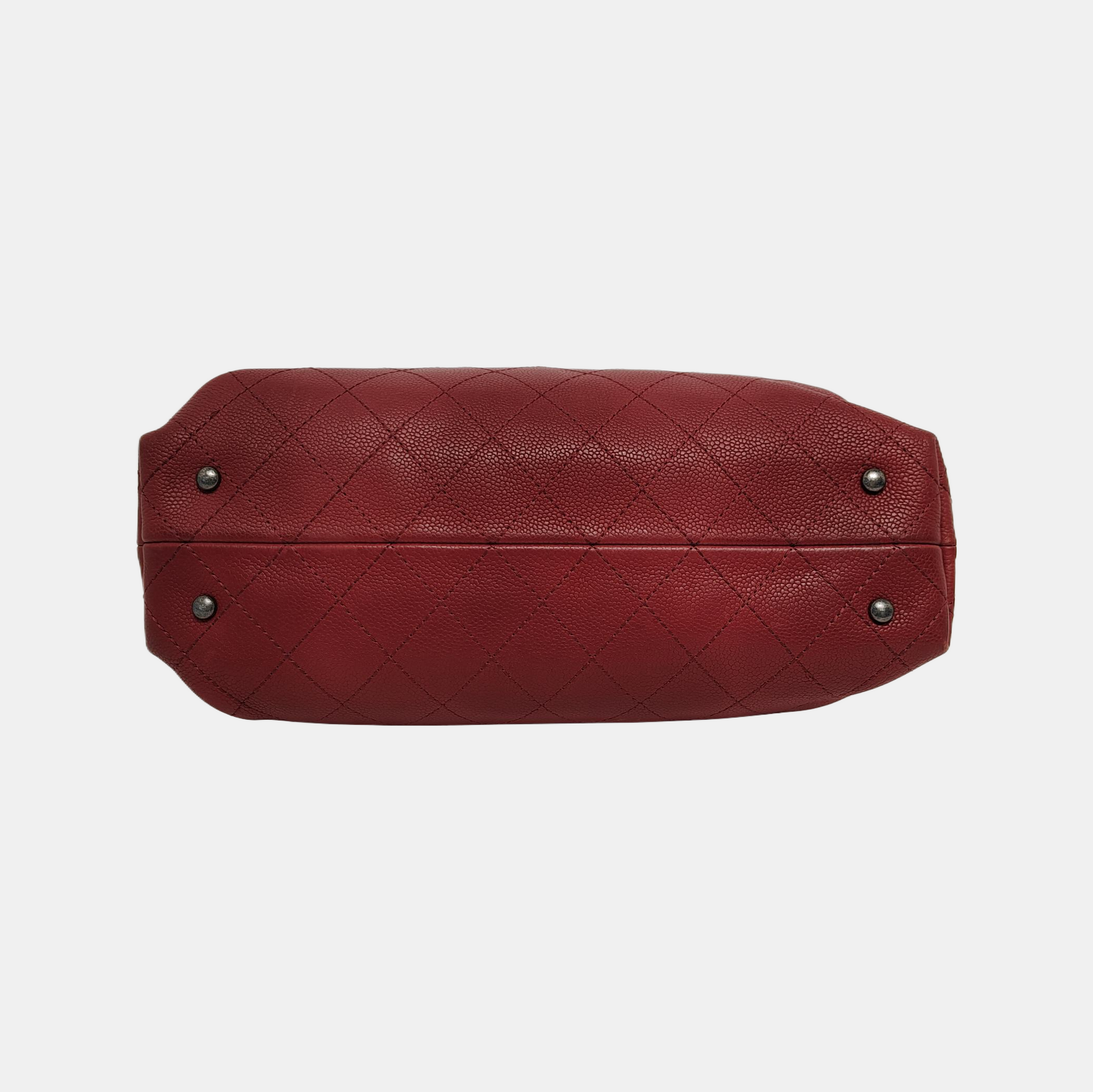 Quilted Grained Calfskin Red