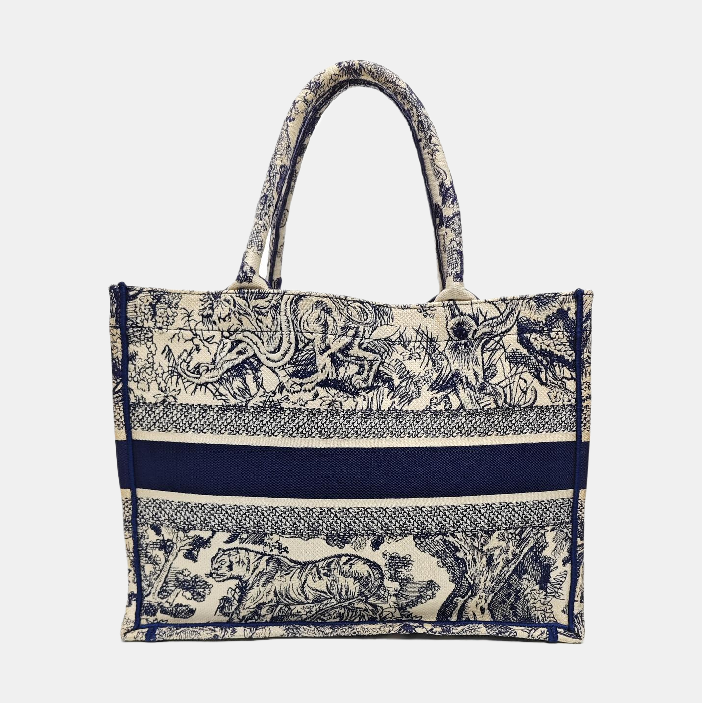 Book Tote Medium Canvas Blue
