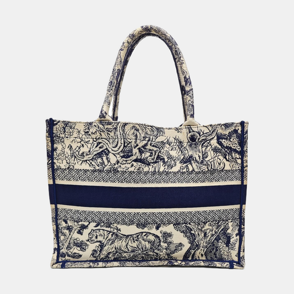 Book Tote Medium Canvas Blue