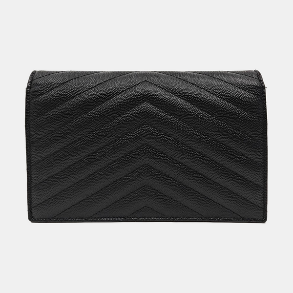 MONOGRAM Chevron Calfskin Black