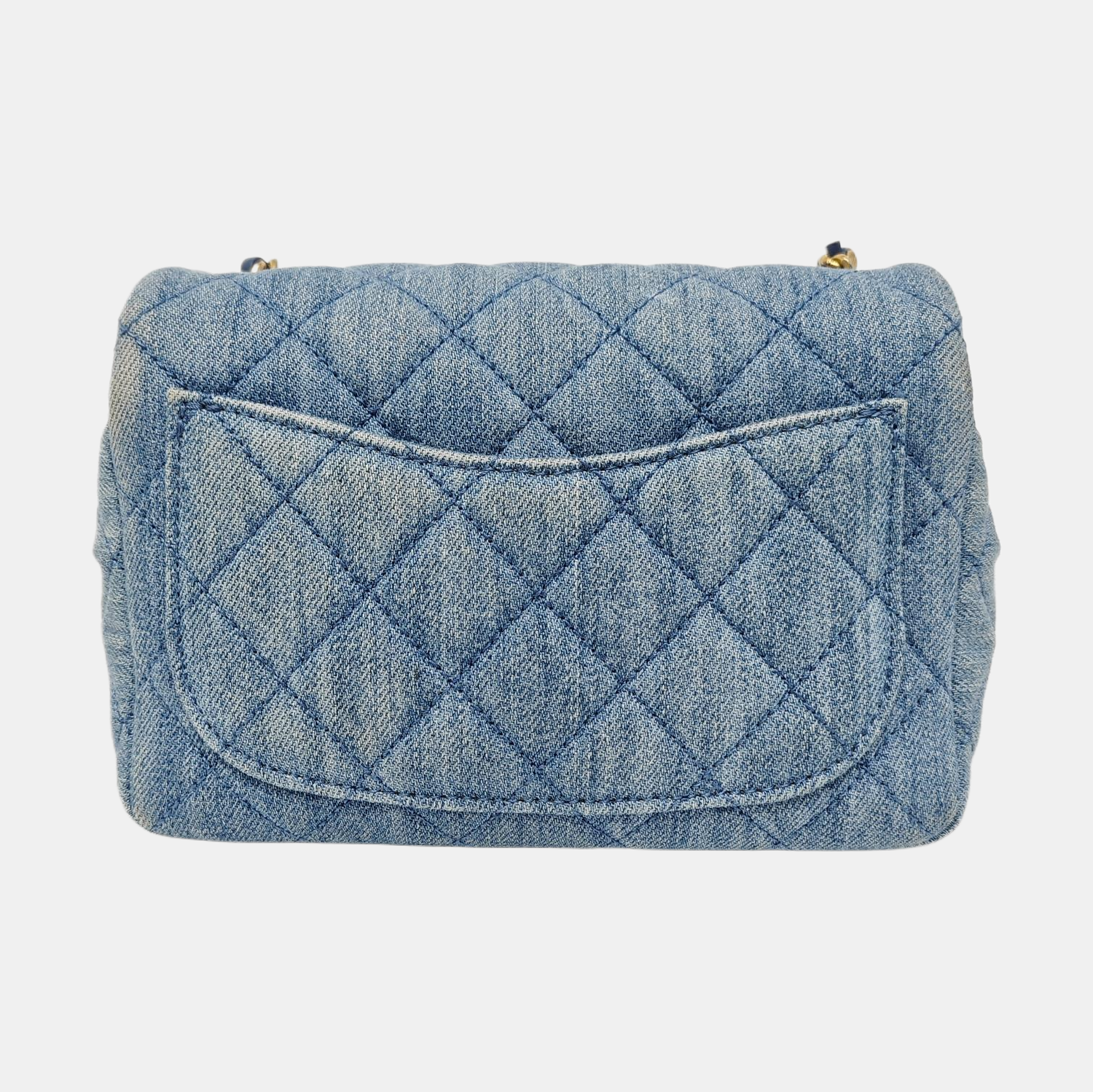 CLASSIC FLAP Mini Quilted Denim Blue
