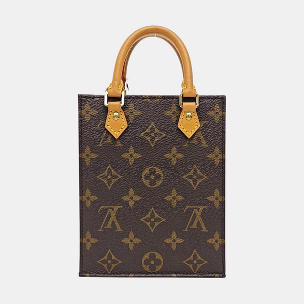 SAC PLAT Mini Monogram Coated Canvas Brown