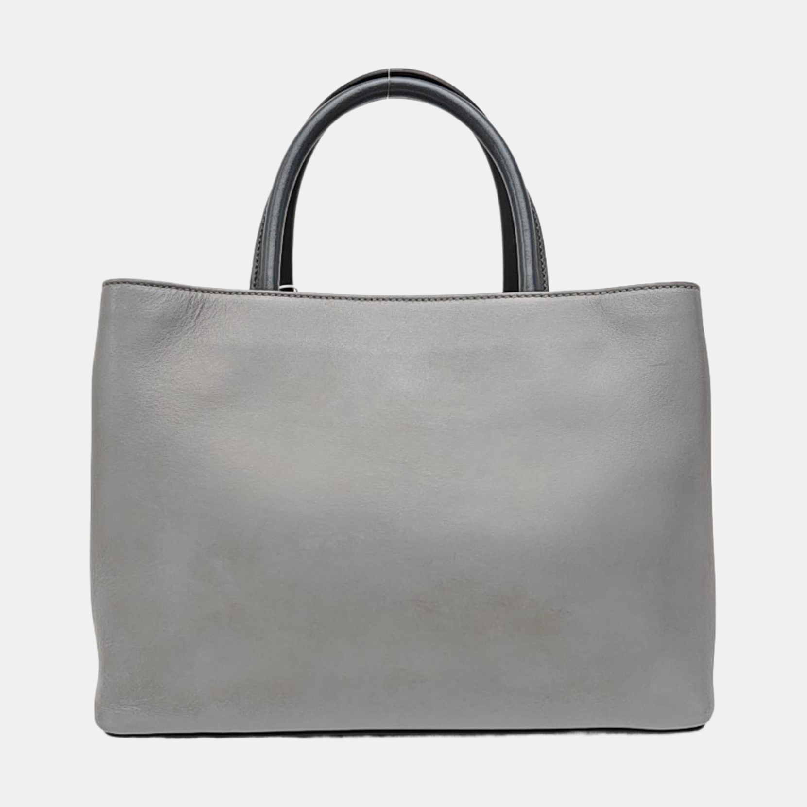 Leather Tote Bag Blue