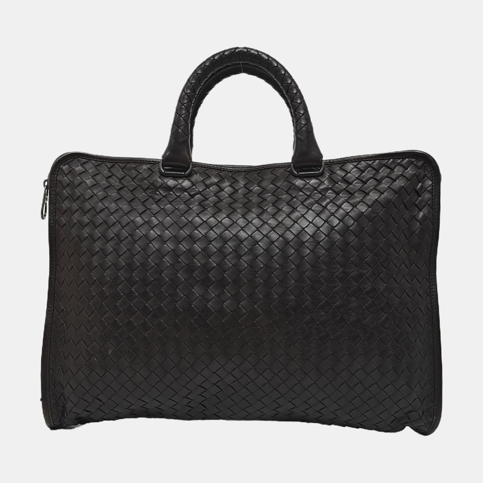 Lambskin Top Handle Bag Brown