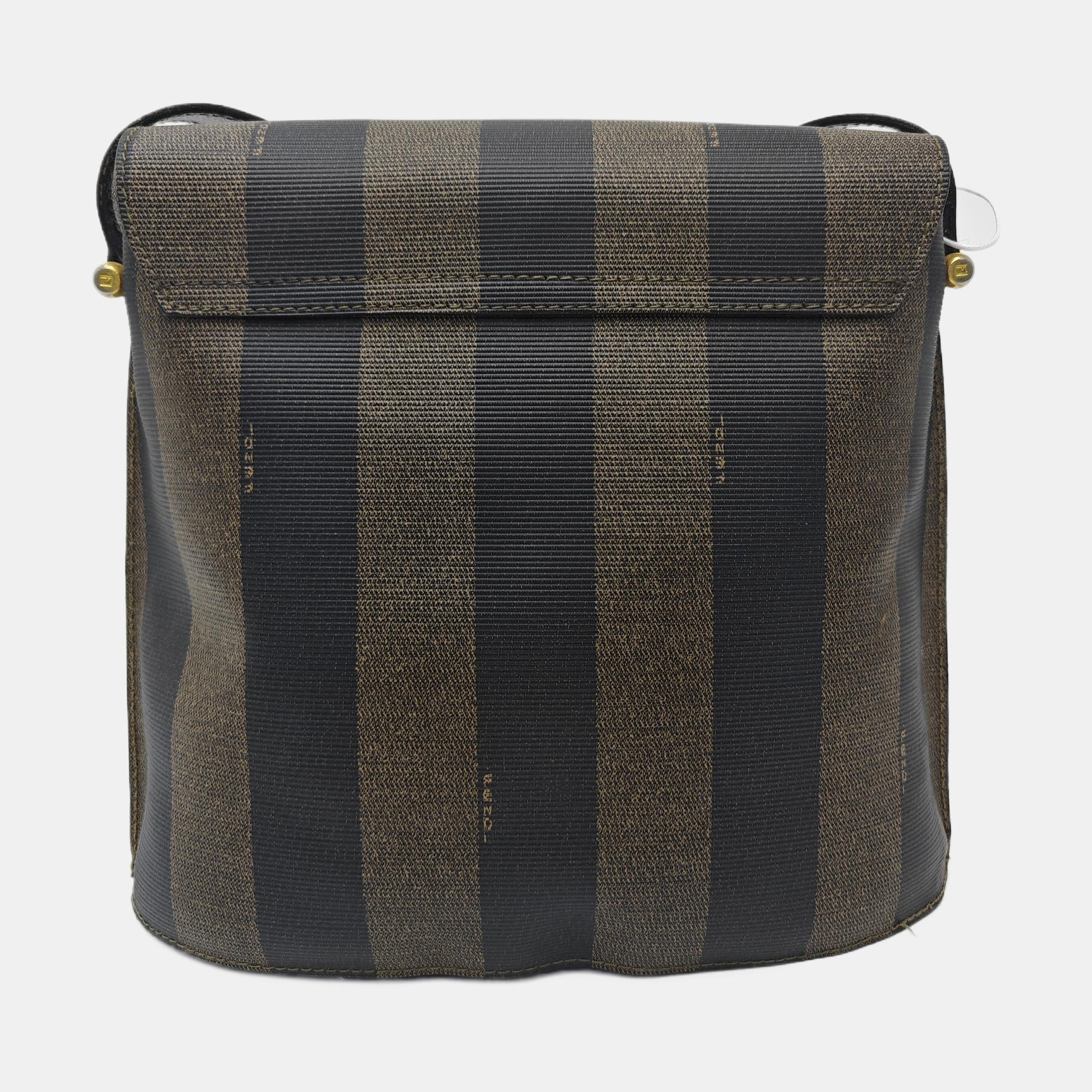 Coated Canvas Shoulder Bag Brown