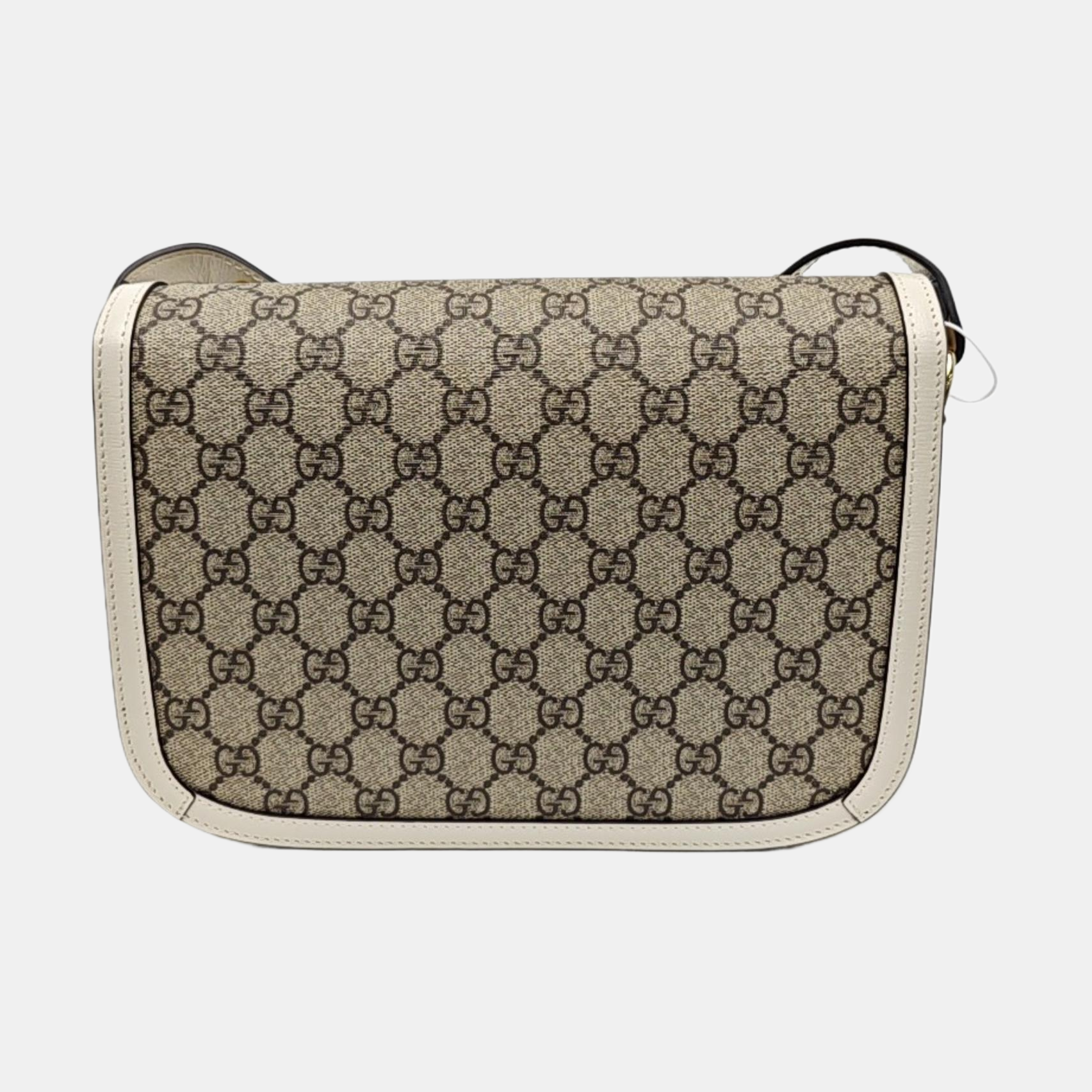 Horsebit 1955 Small Monogram Coated Canvas Beige
