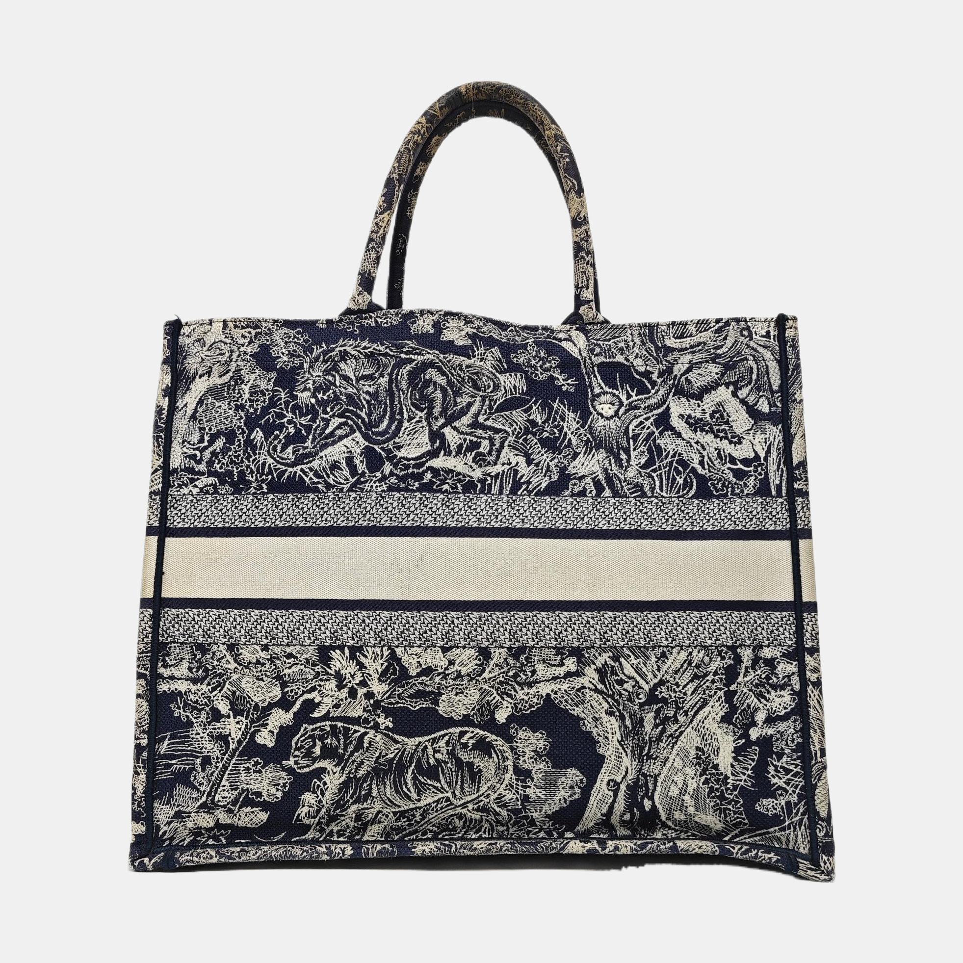 Book Tote Large Fabric Blue