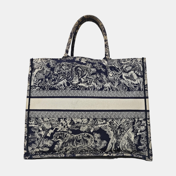 Book Tote Large Fabric Blue