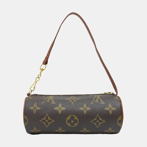 PAPILLON Mini Monogram Coated Canvas Brown