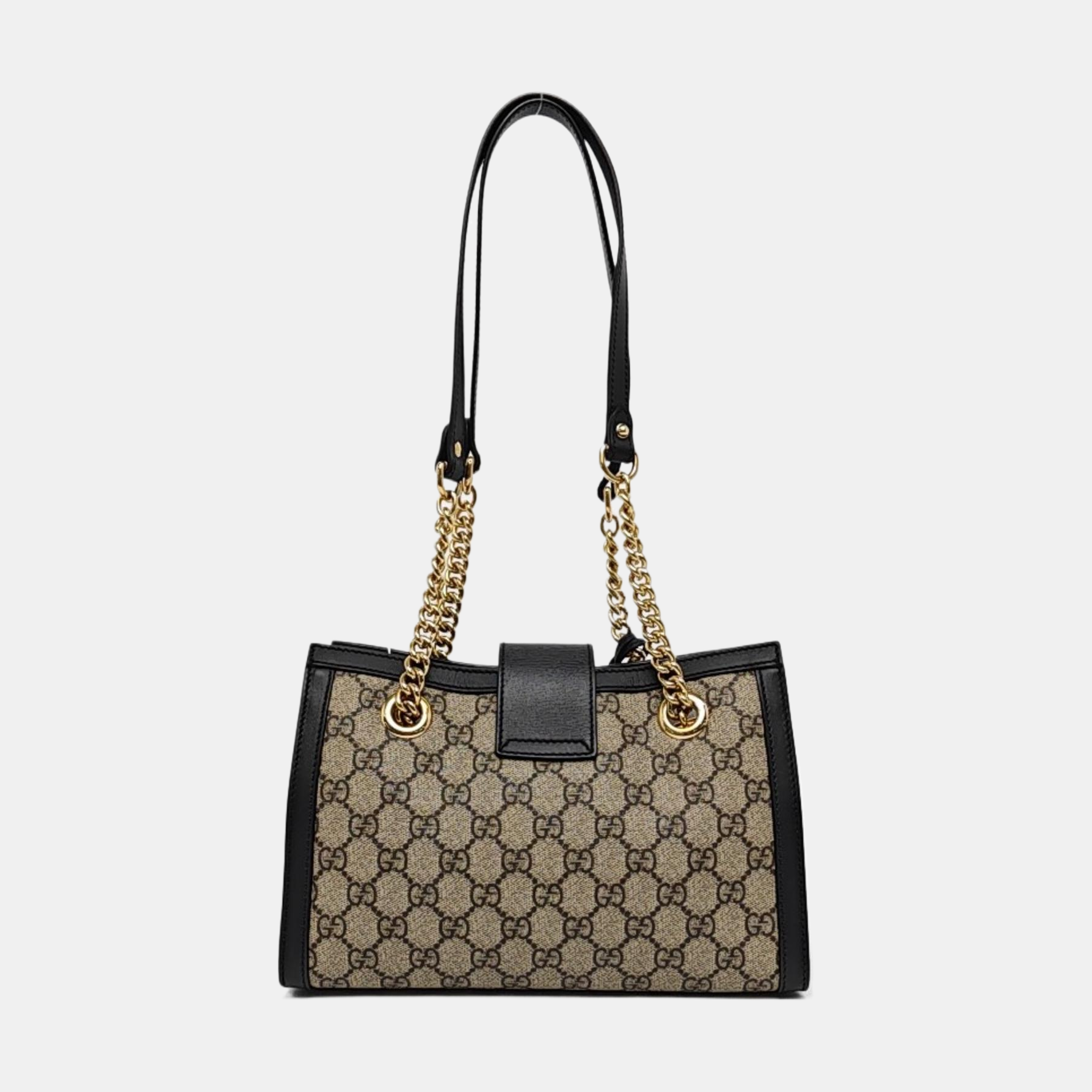 Padlock Small Monogram Coated Canvas Beige