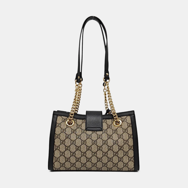 Padlock Small Monogram Coated Canvas Beige