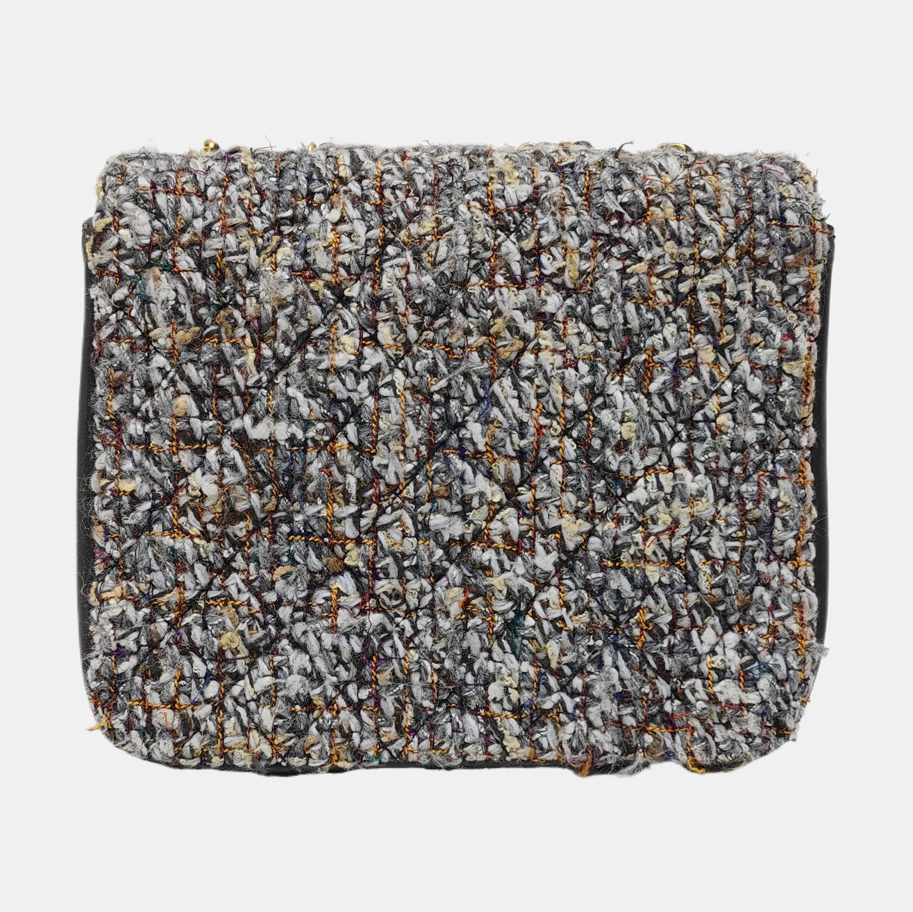 Quilted Wool Shoulder Bag Multicolor