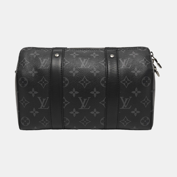 KEEPALL Monogram Coated Canvas Black