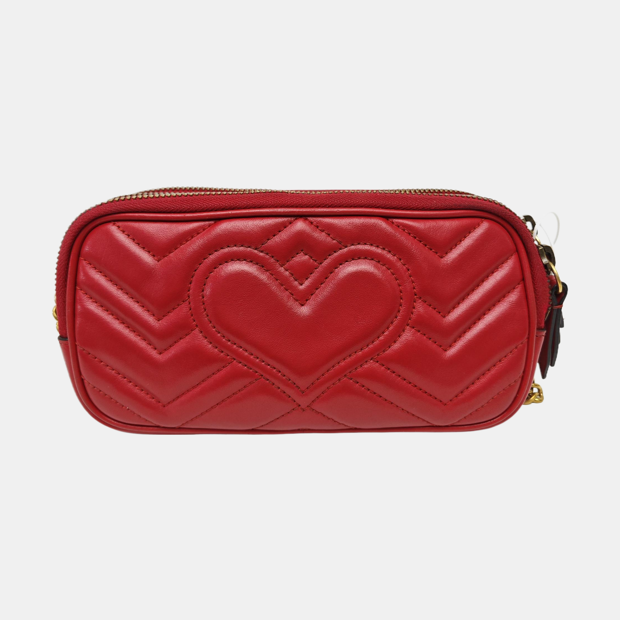 GG Marmont Mini Quilted Calfskin Red