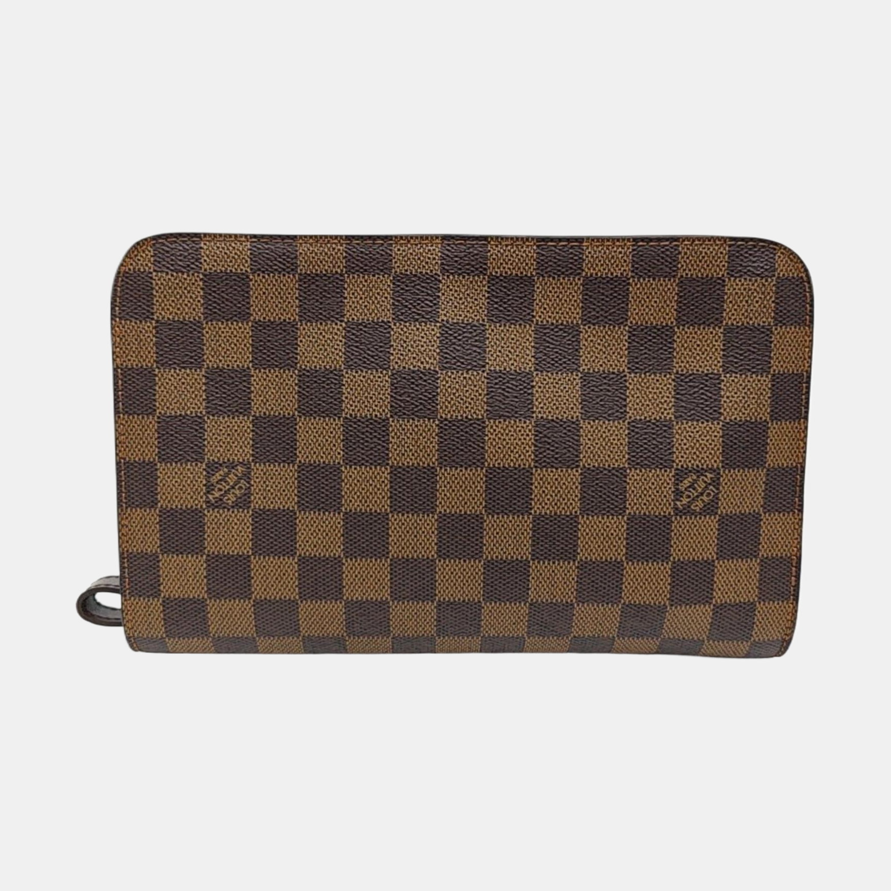 SAINT LOUIS Damier Ebene Coated Canvas Brown