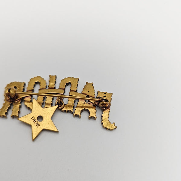 J'adior Crystal Gold Brooch