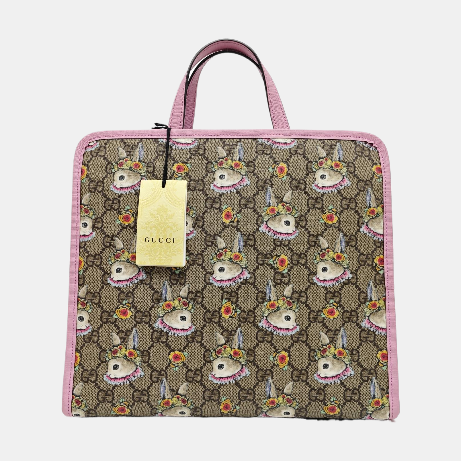 Monogram Coated Canvas Tote Bag Beige