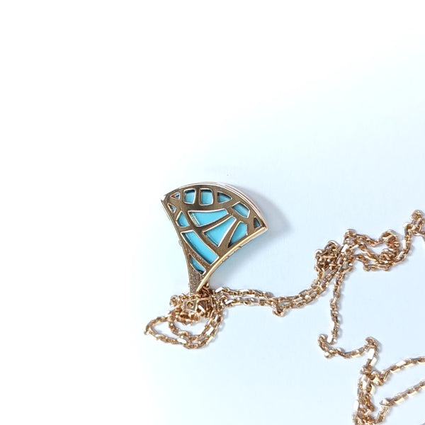 DIVAS' DREAM 18k Rose Gold Blue Necklace