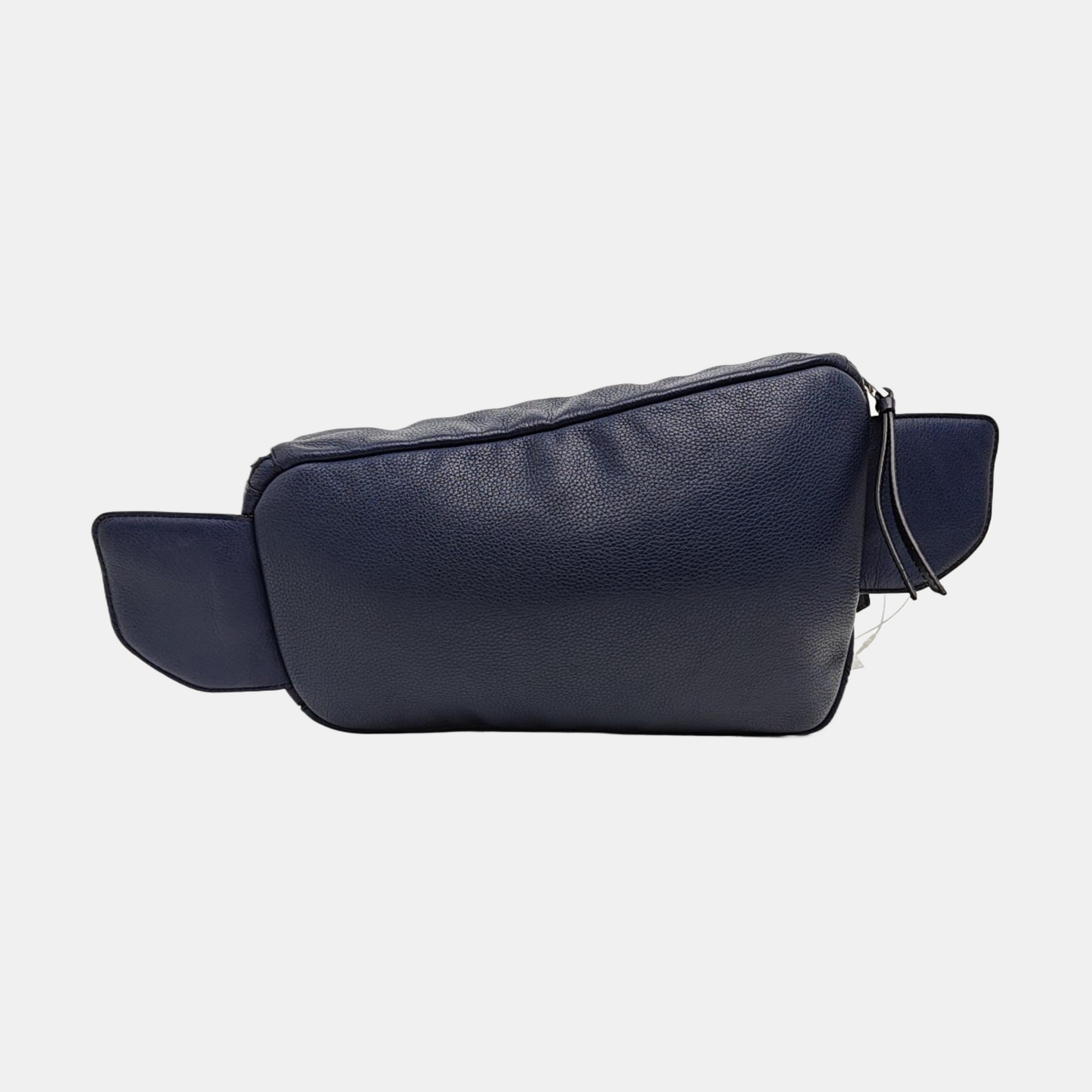 Calfskin Shoulder Bag Blue