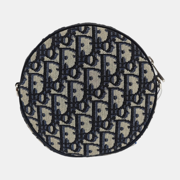 Oblique Canvas Shoulder Bag Small Blue