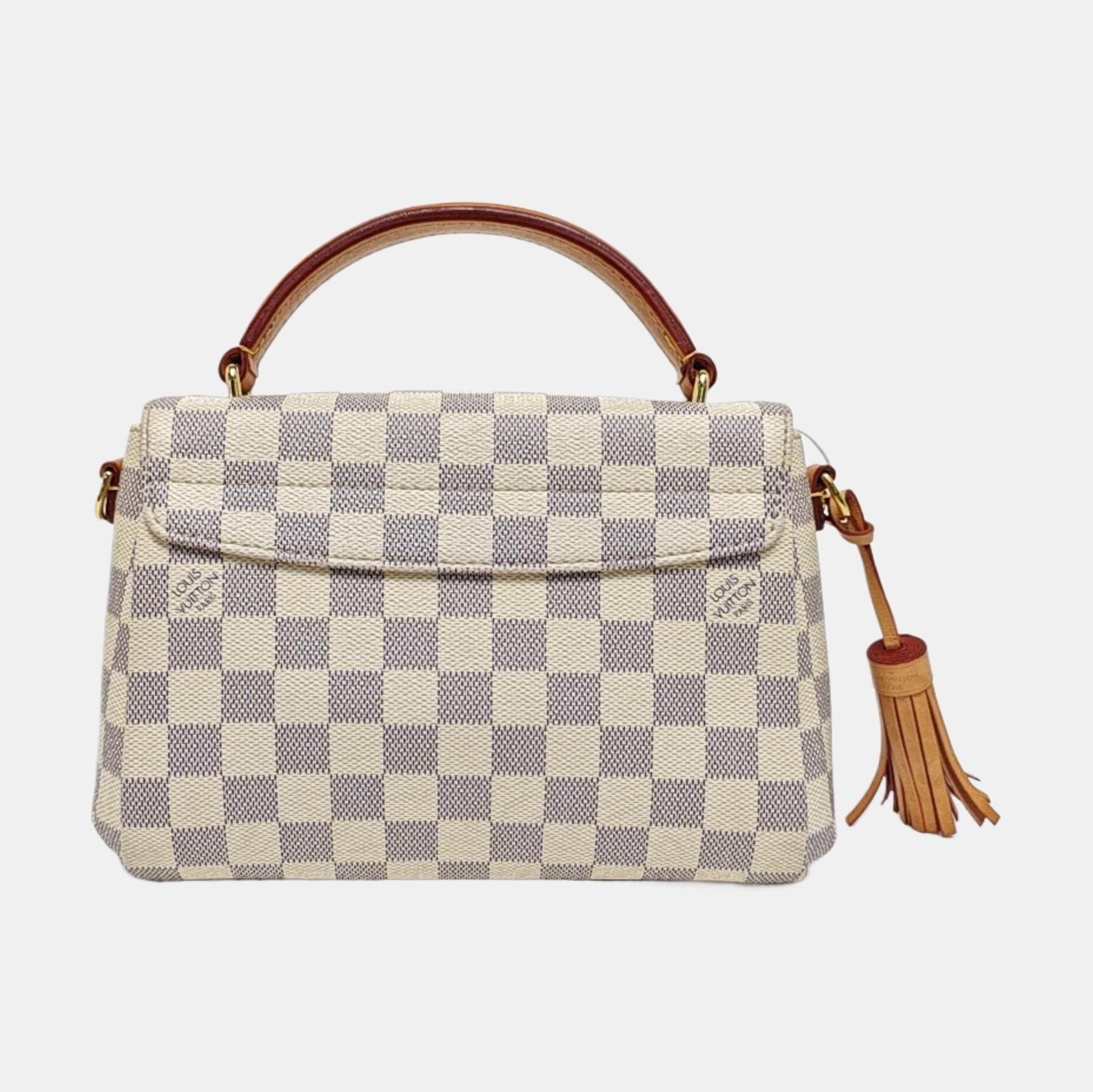 CROISETTE Damier Azur Coated Canvas White