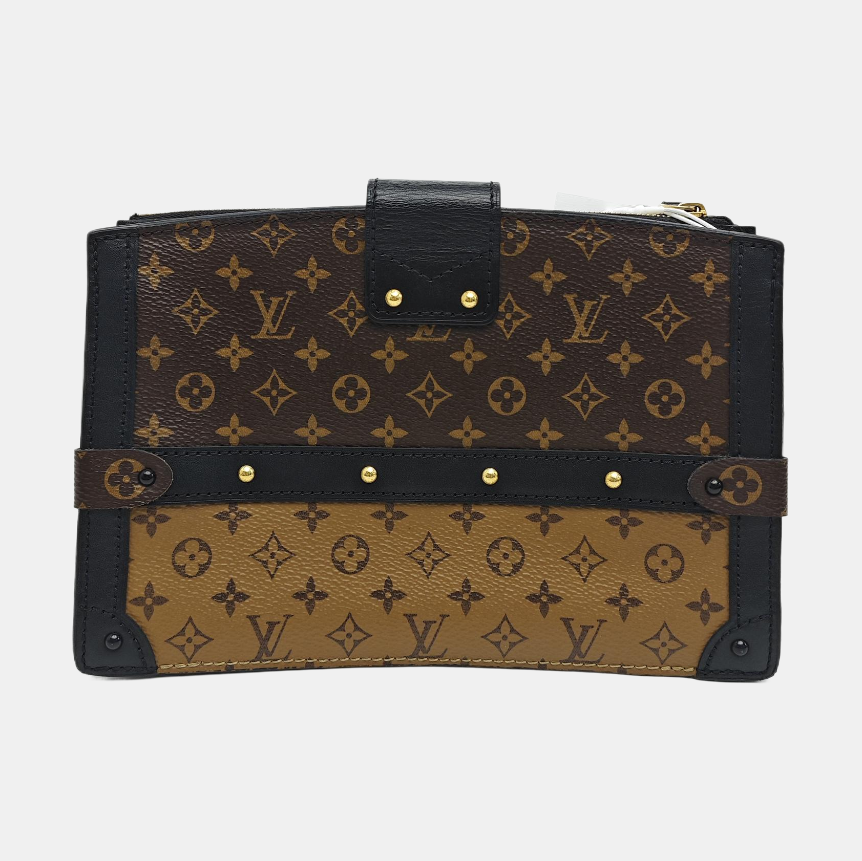 TRUNK Monogram Coated Canvas Brown