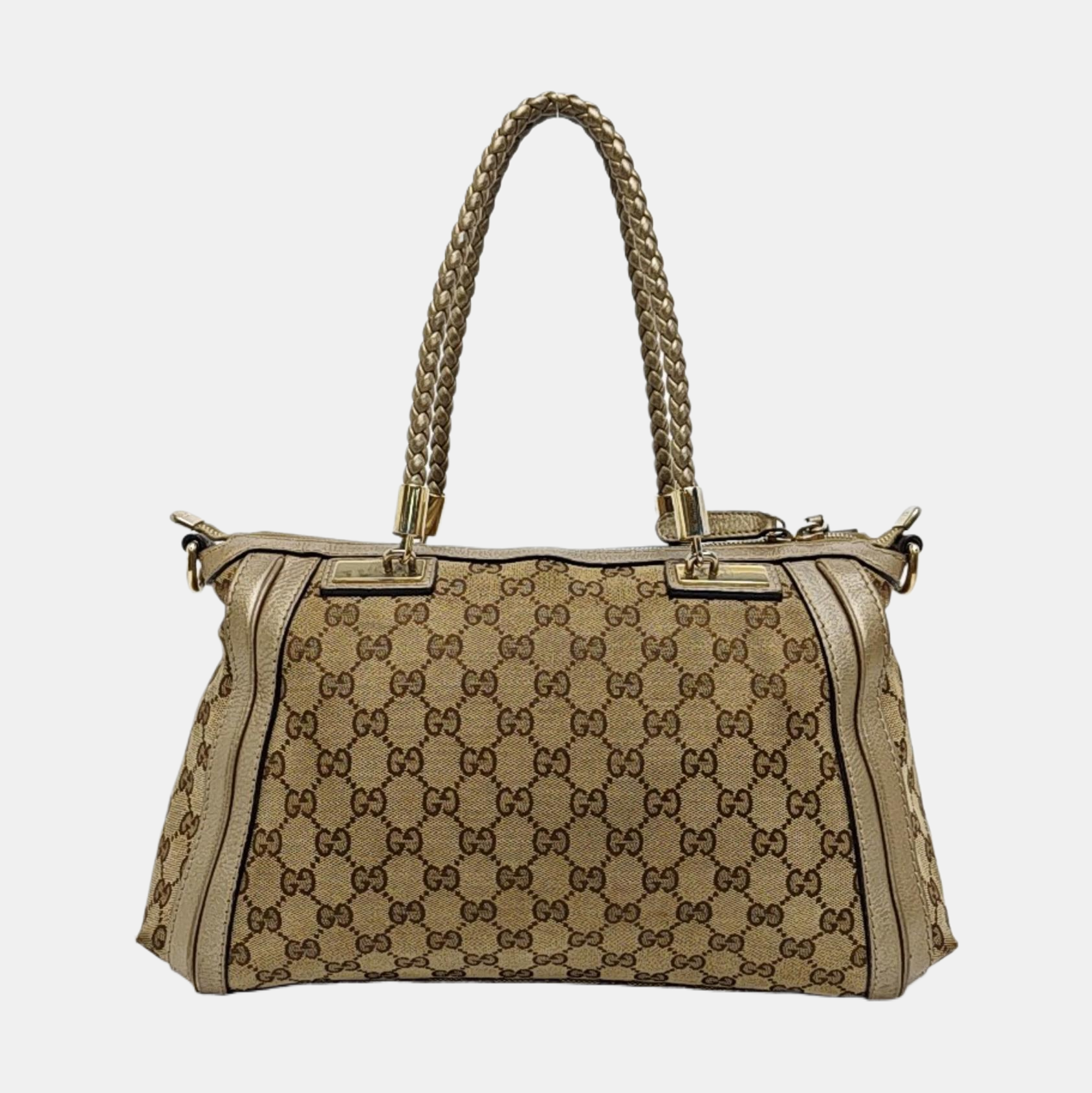 Monogram Canvas Tote Bag Beige