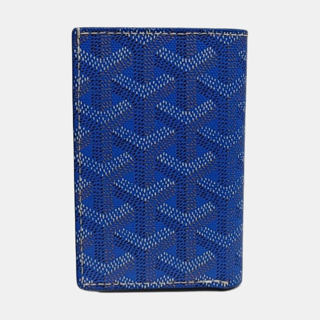 Saint-Marc Coated Canvas Blue Card Holder
