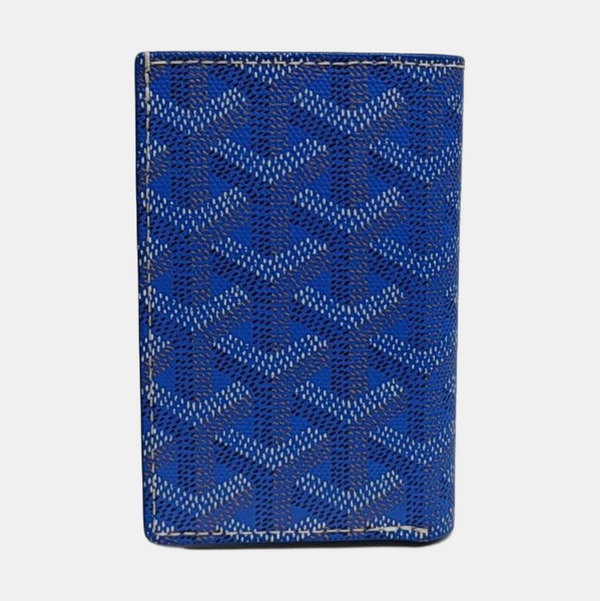 Saint-Marc Coated Canvas Blue Card Holder
