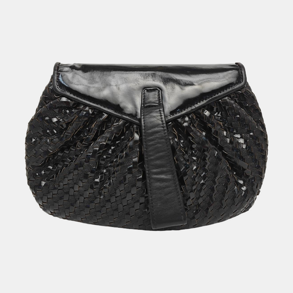 Leather Shoulder Bag Black