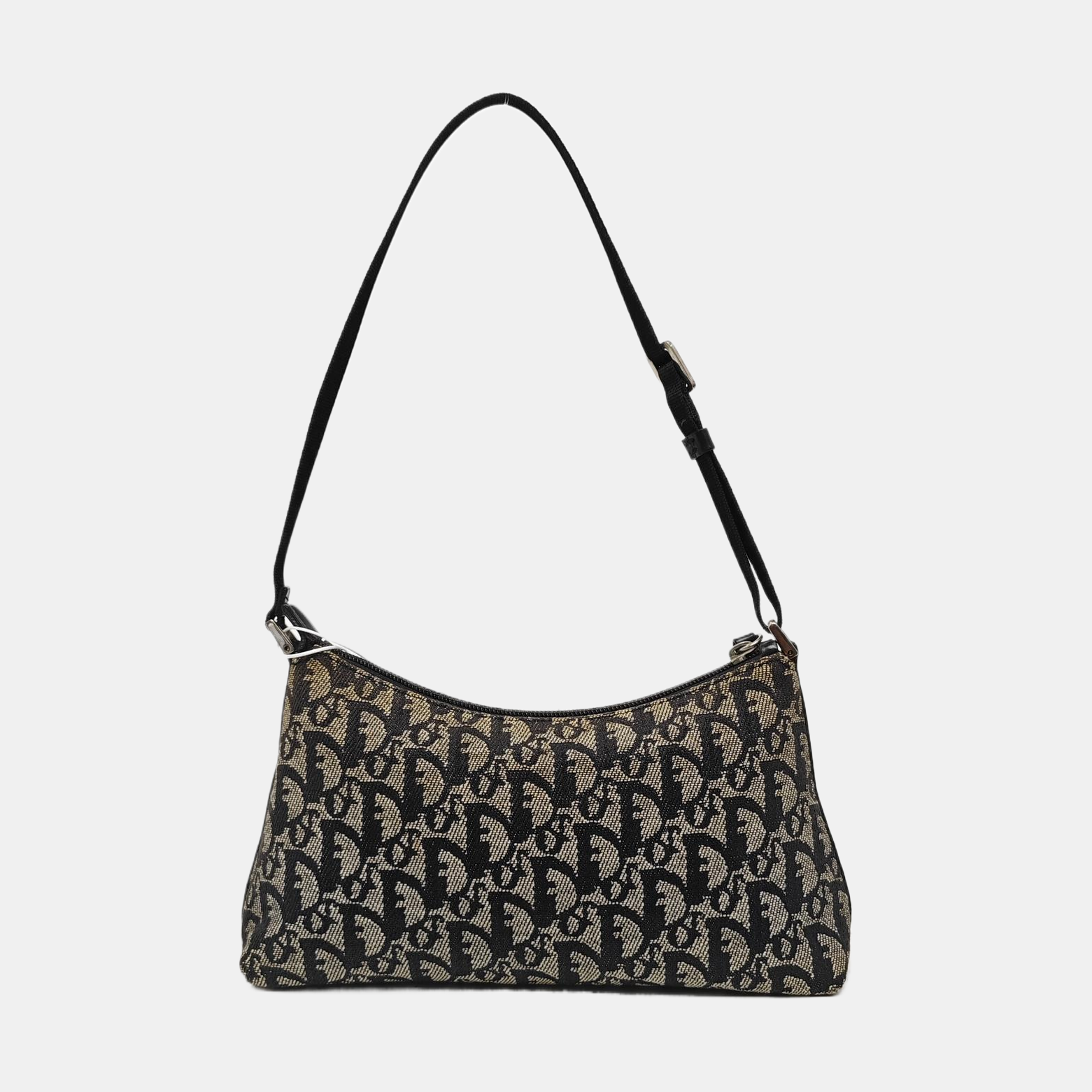 Oblique Canvas Top Handle Bag Black