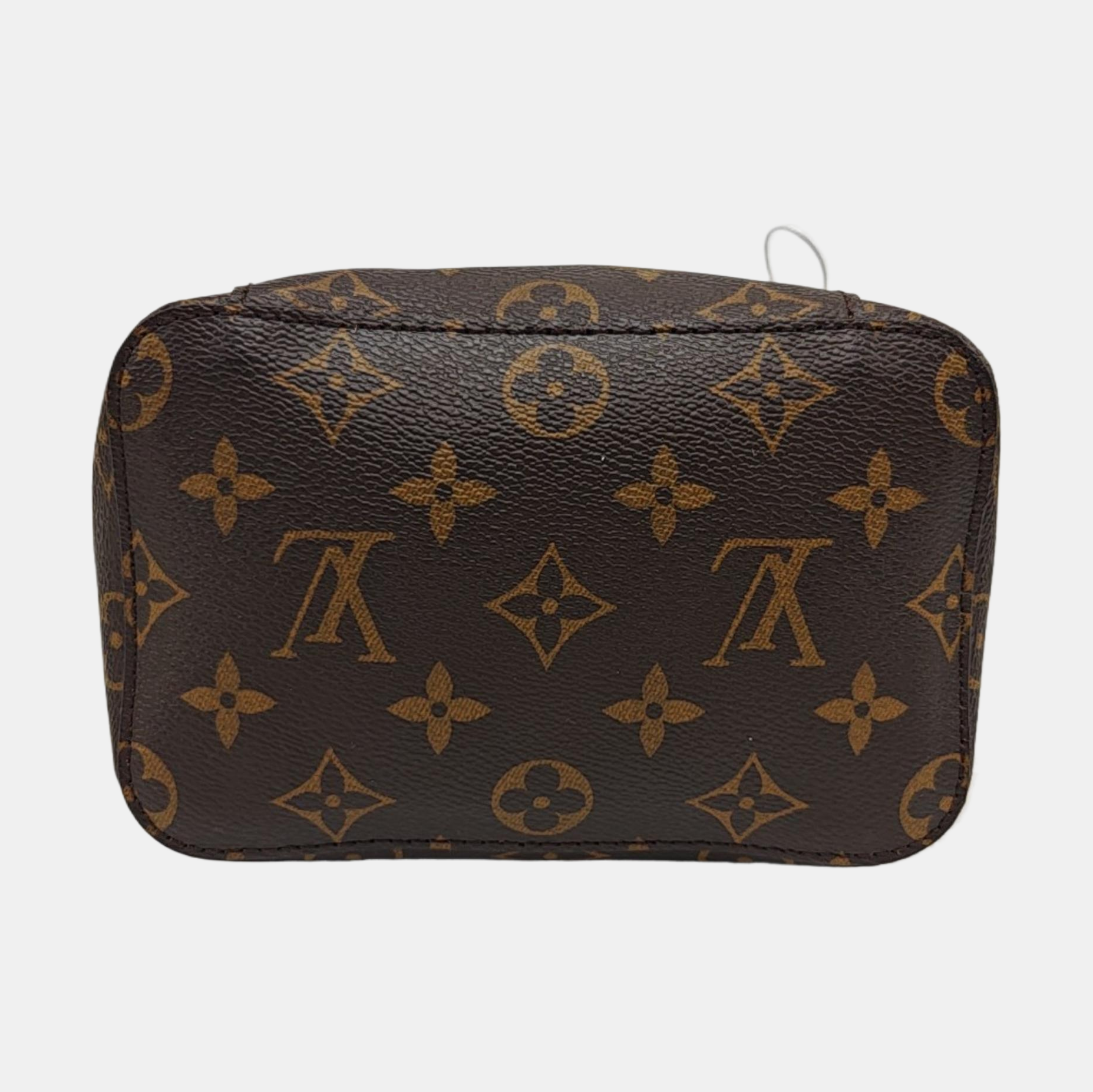 Monogram Coated Canvas Clutch Brown