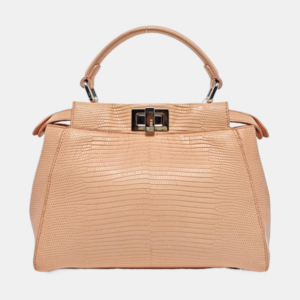 Authenticated pre-owned  Peekaboo Mini Lizard Pink - Shoulder Bag at Looply