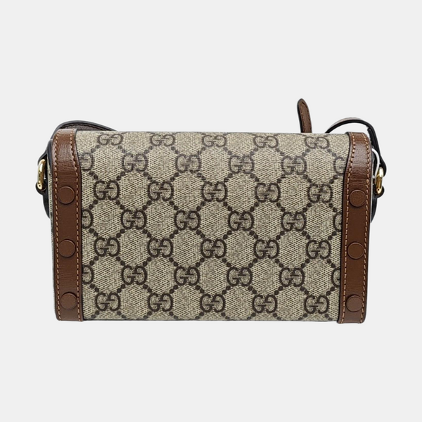 Horsebit 1955 Mini Monogram Coated Canvas Beige
