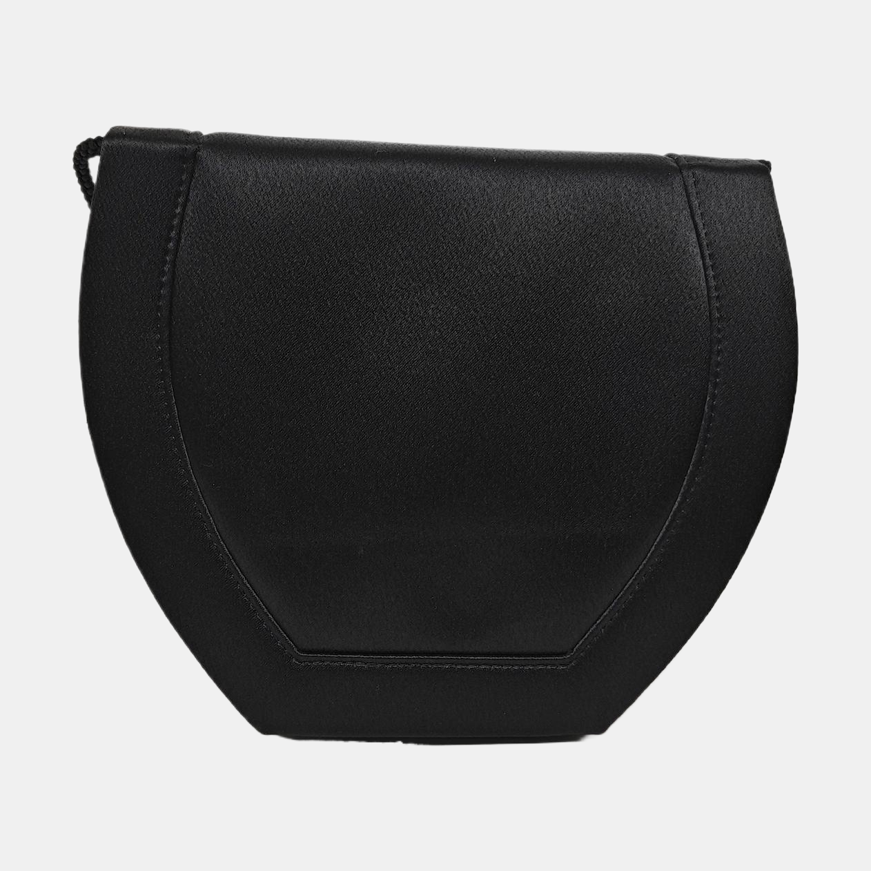 Silk Satin Shoulder Bag Black