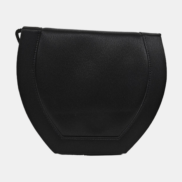 Silk Satin Shoulder Bag Black