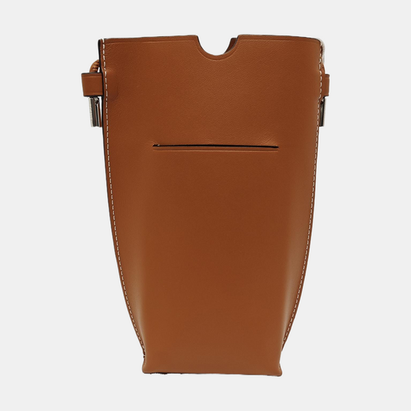 Calfskin Shoulder Bag Brown